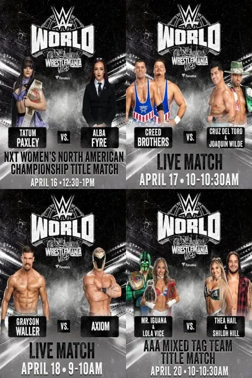 Affiche de LIVE matches from WWE World: April 19, 2026 Part 2
